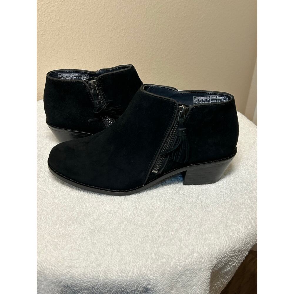 Vionic Black Joy Serena Suede Ankle Boots - Picture 4 of 10